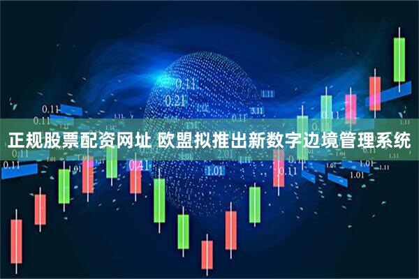 正规股票配资网址 欧盟拟推出新数字边境管理系统